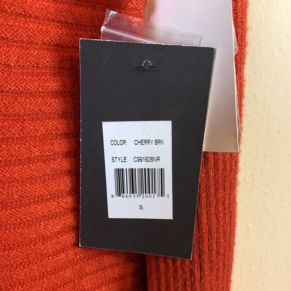 NWT Devotion by Cyrus Rust Ottoman Rib Knit Turtle Neck Tunic Sweater Small - Picture 9 of 10